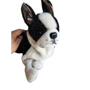 Puppy At Heart, Black And White Boston Terrier Plush Purse